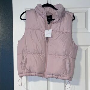Forever 21 Light Pink Quilted Vest